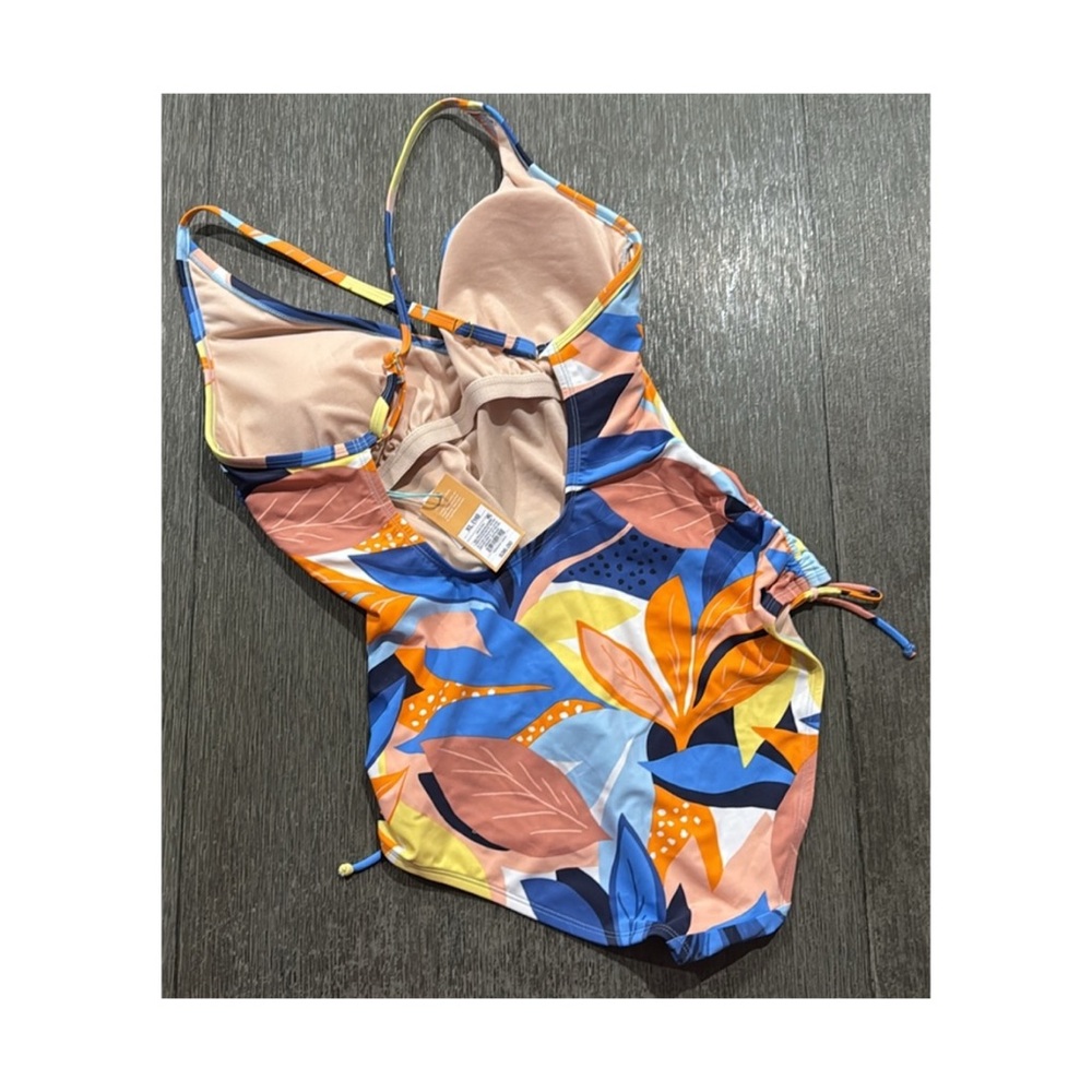 NWT Kona Sol Twist-Front Shirred Full Coverage One Piece Swimsuit  XL - Picture 8 of 8